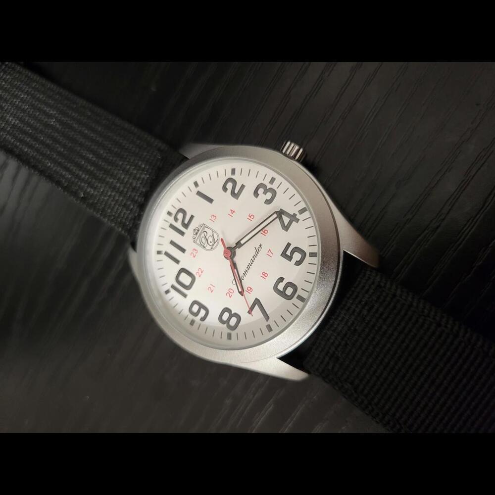NEW Pierre Lucerne Commander WW2 Style Aviator Navy Men's Watch‎